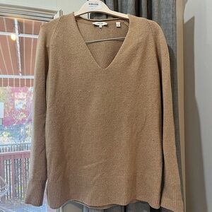 Vince Women's Beige V-Neck Sweater